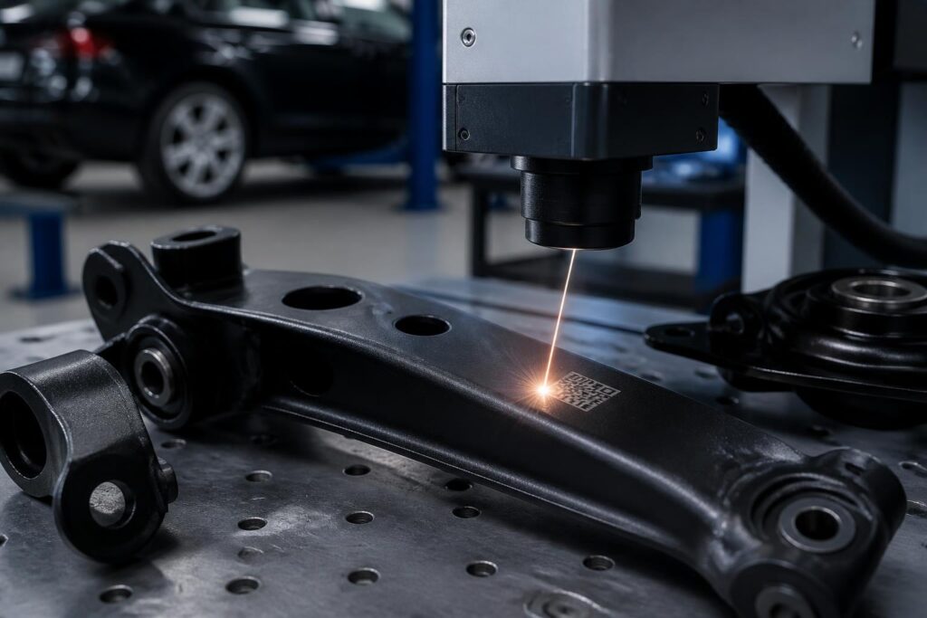 Wie Autowerkstätten pulverbeschichtete Teile mit Lasern markieren